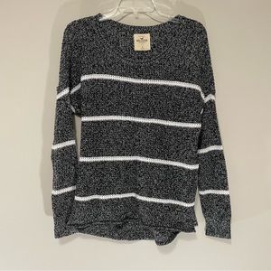 Hollister Gray Cotton Blend Stripe Sweater Size S